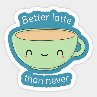 Cute and Funny Cartoon Coffee Mug Sticker